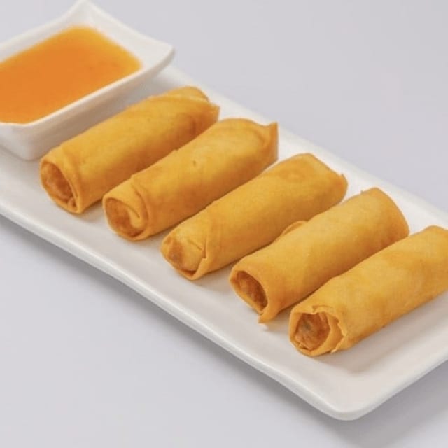 Vegetables Egg Rolls Tray.