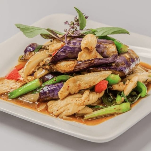 Eggplant Basil Tray.
